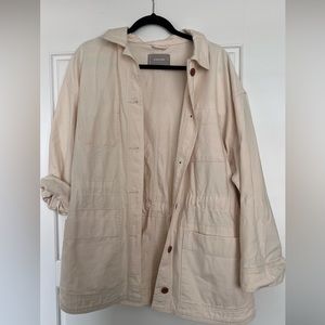 Linen blend everlane chore jacket